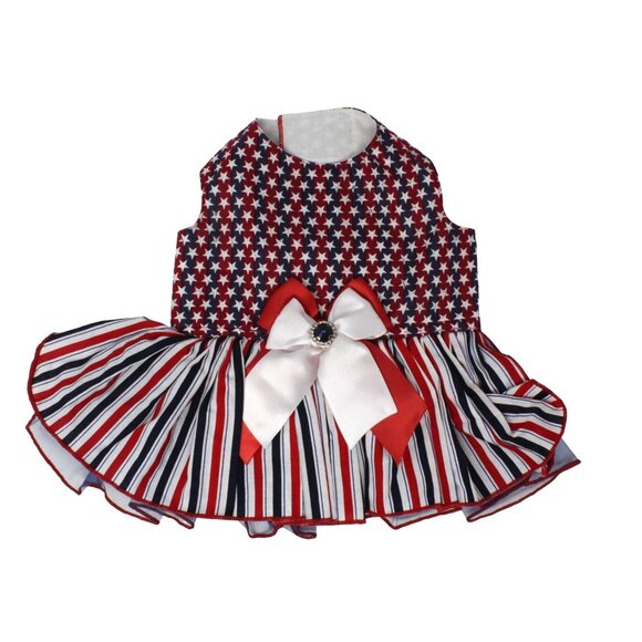 Handmade Other - Handmade Patriotic July 4th Theme Designer Small Dog Embellished Dress Tutu